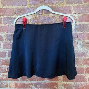 Black Satin Mini Skirt